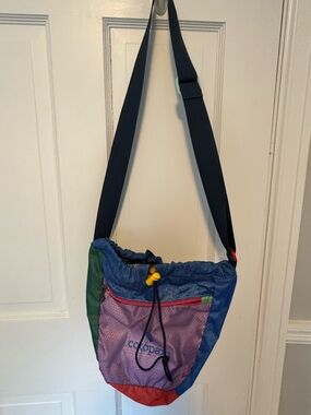 cotopaxi Multicolor Drawstring Crossbody Bag - Blue, Green, Purple, Red, Orange
